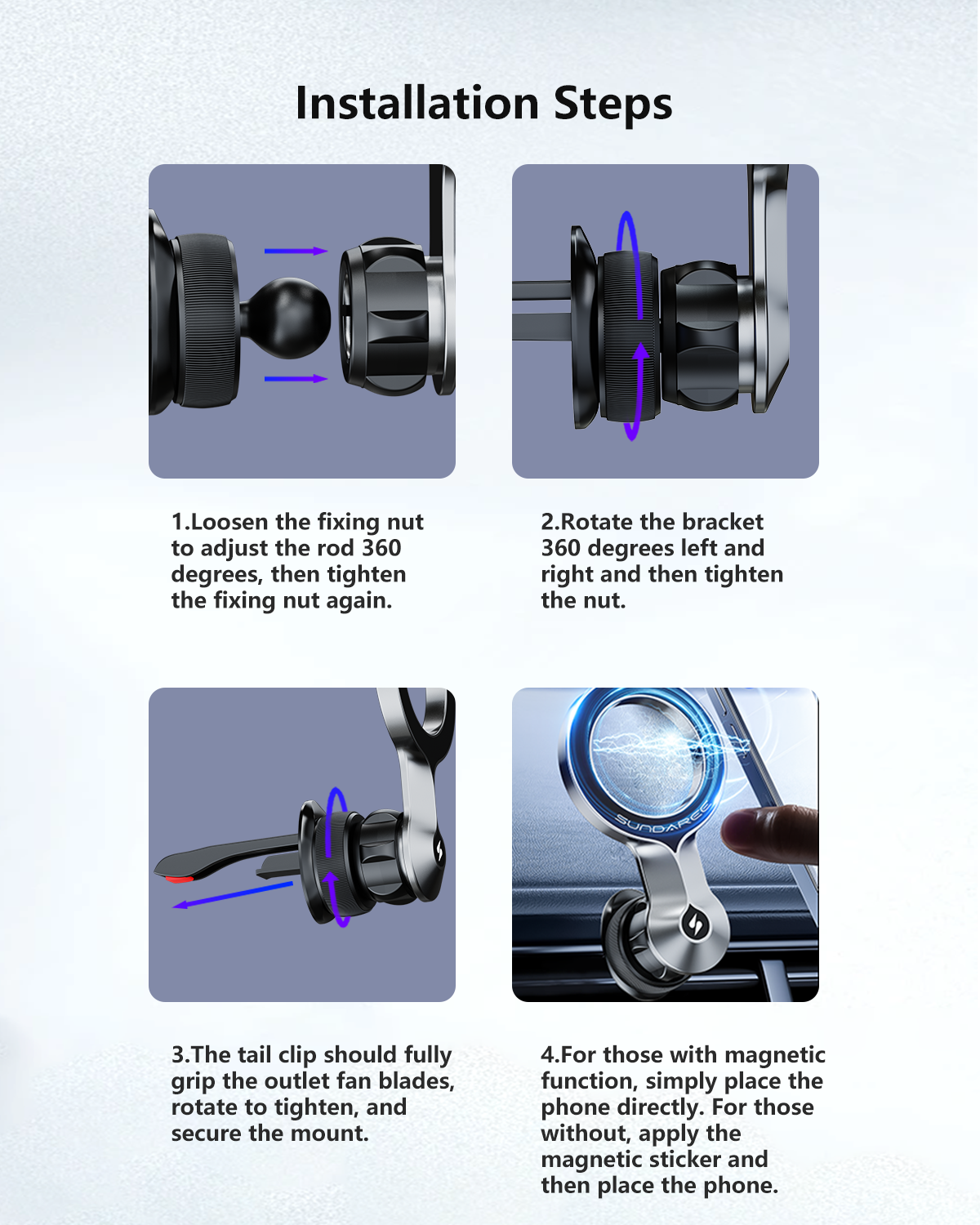 Kello K-01 Ultra Magnetic Car Mount for MagSafe